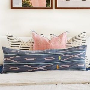 Authentic African Mudcloth lumbar pillow cover